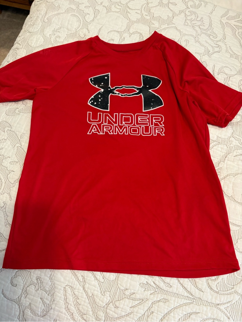 Under Armour Kids' Red Logo Tee YL